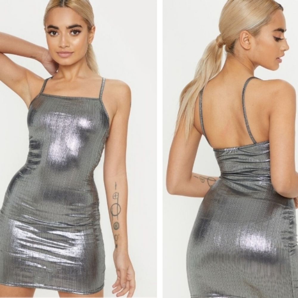"KIKI" SILVER METALLIC DRESS